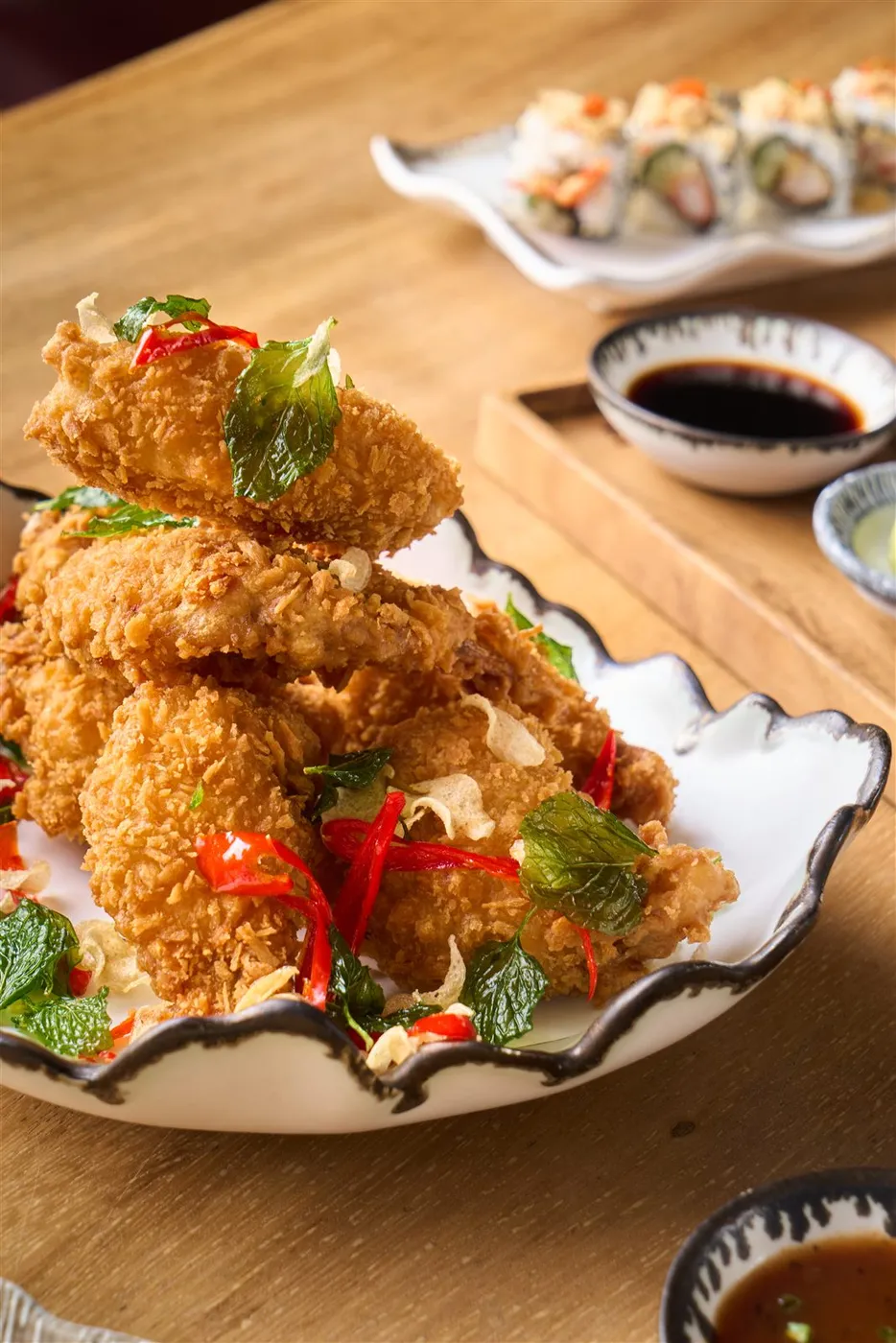 Ayam goreng tepung dengan cabai